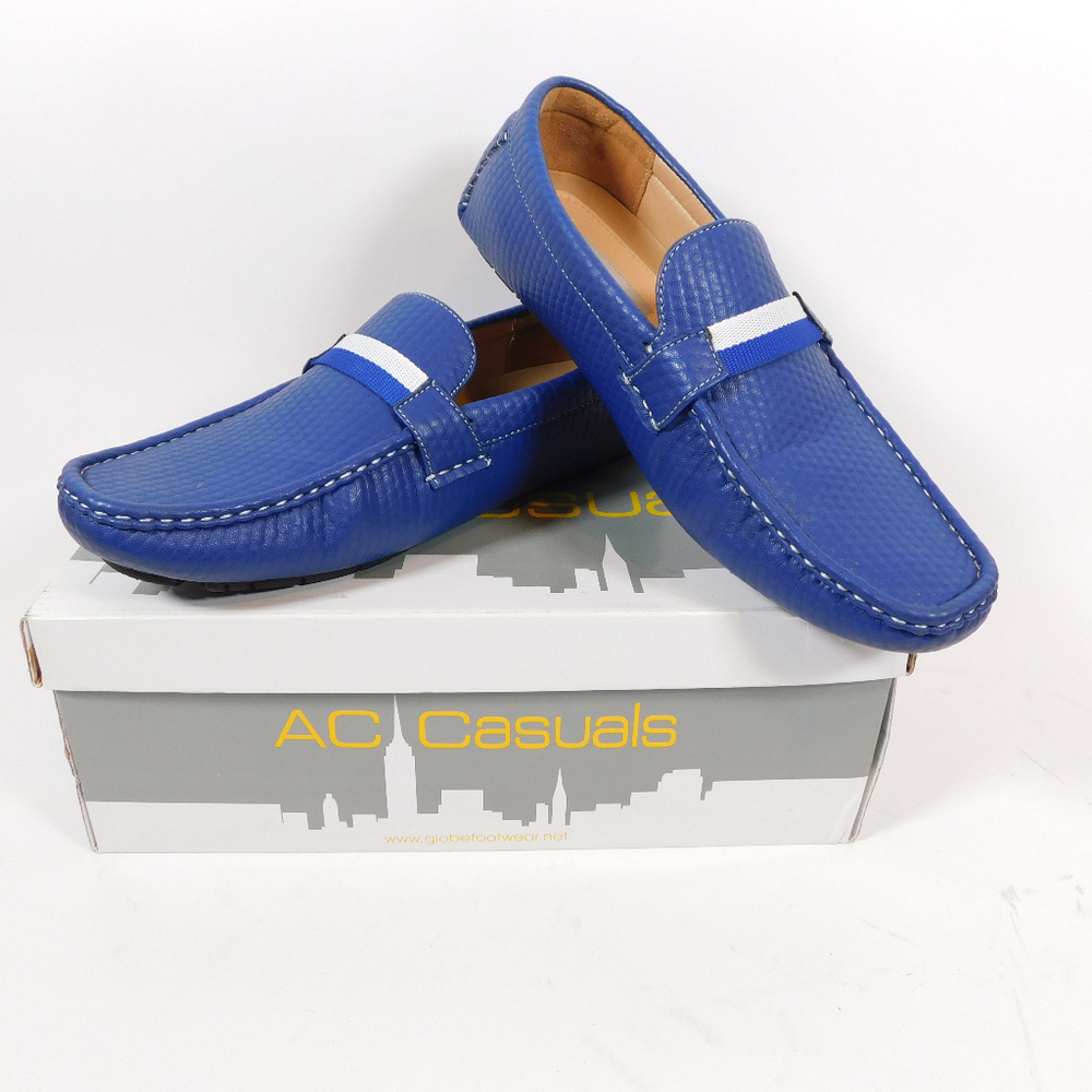 AC Casuals Men's Blue Moccasins 9.5 CL2697 0120